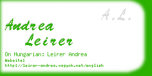 andrea leirer business card